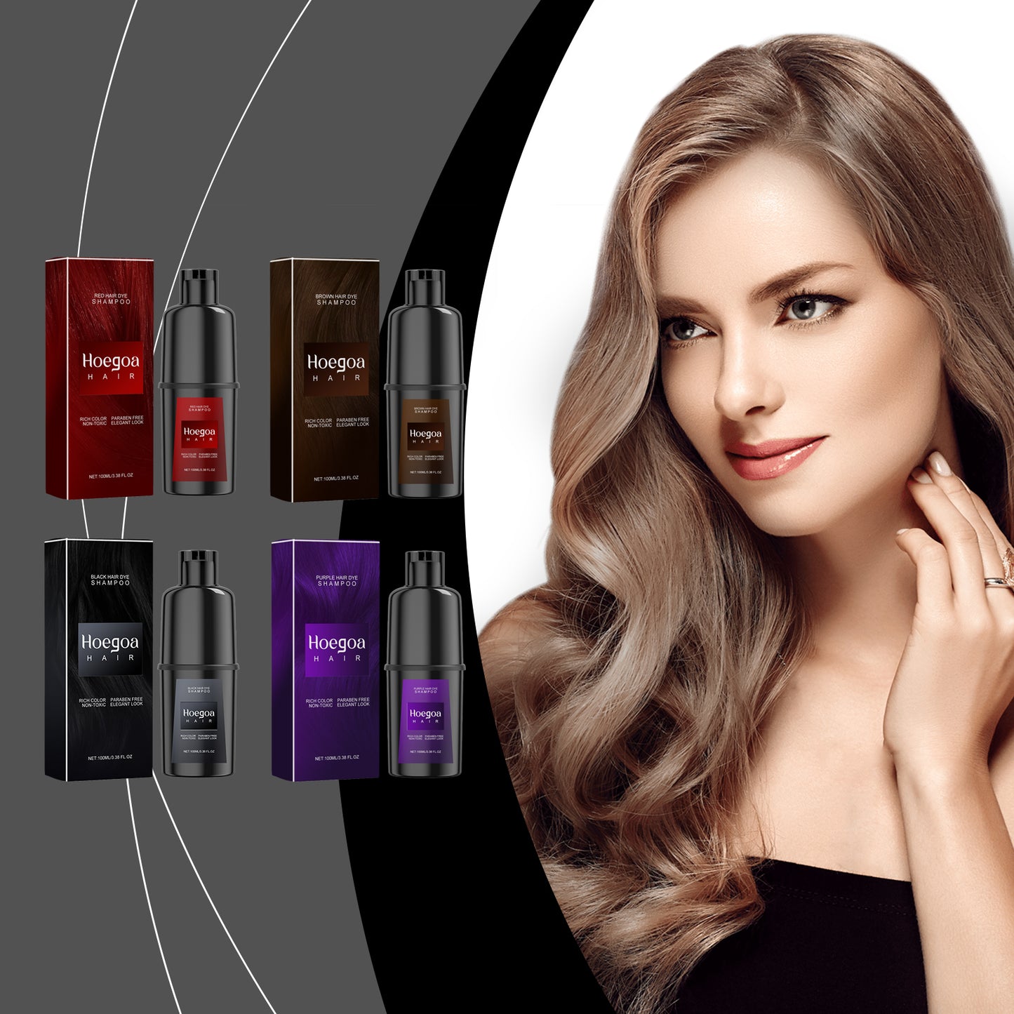 Hair Shampoo, Gentle, Non-Irritating And Non-Scalp Damage Diy Long-Lasting Easy Coloring Hair Shampoo
