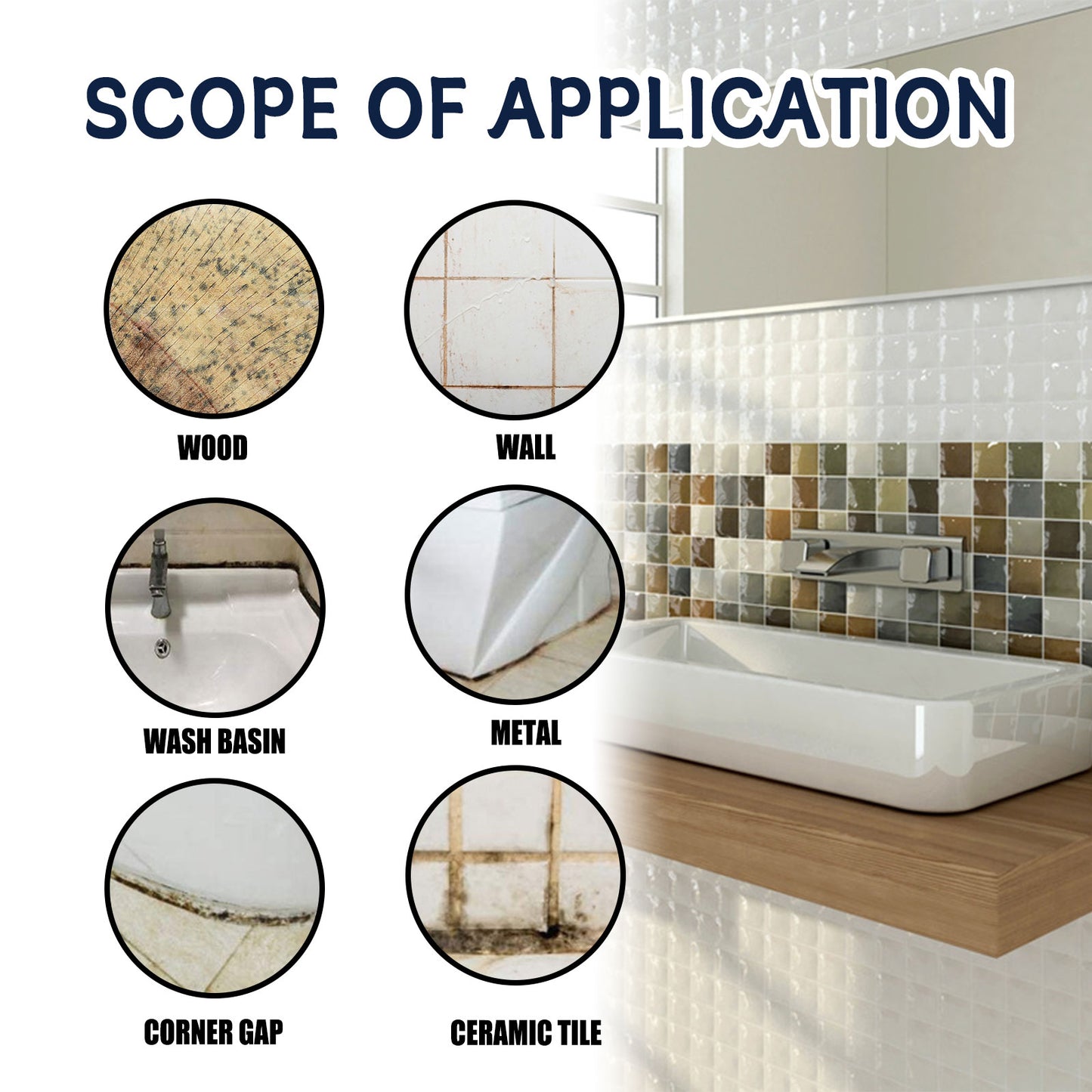 Mildew Remover Gel Multi-functional Mildew Remover Wall Tile Gap Bathroom Ceiling Cleaner