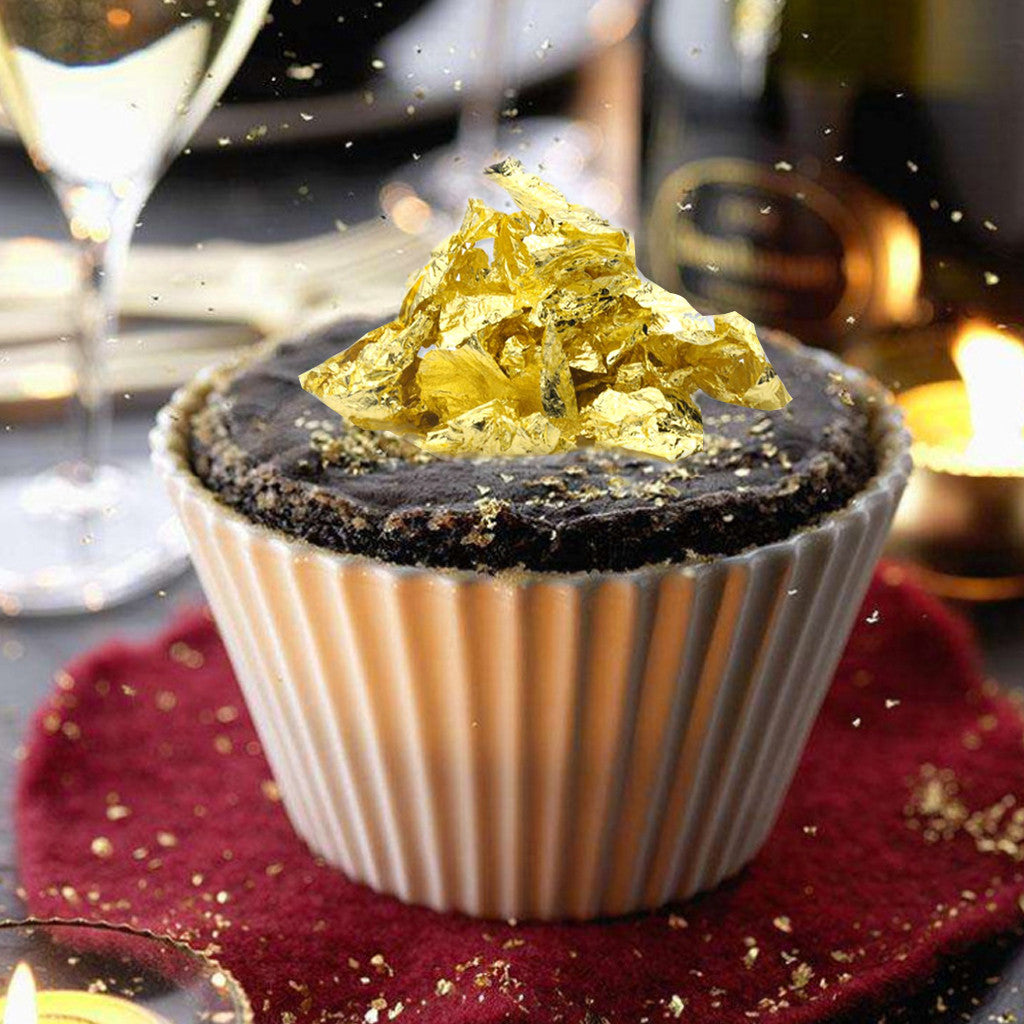 Gold Foil Pastry Decorations, Pastry Decoration Mask Treatment With Decorative Supplies