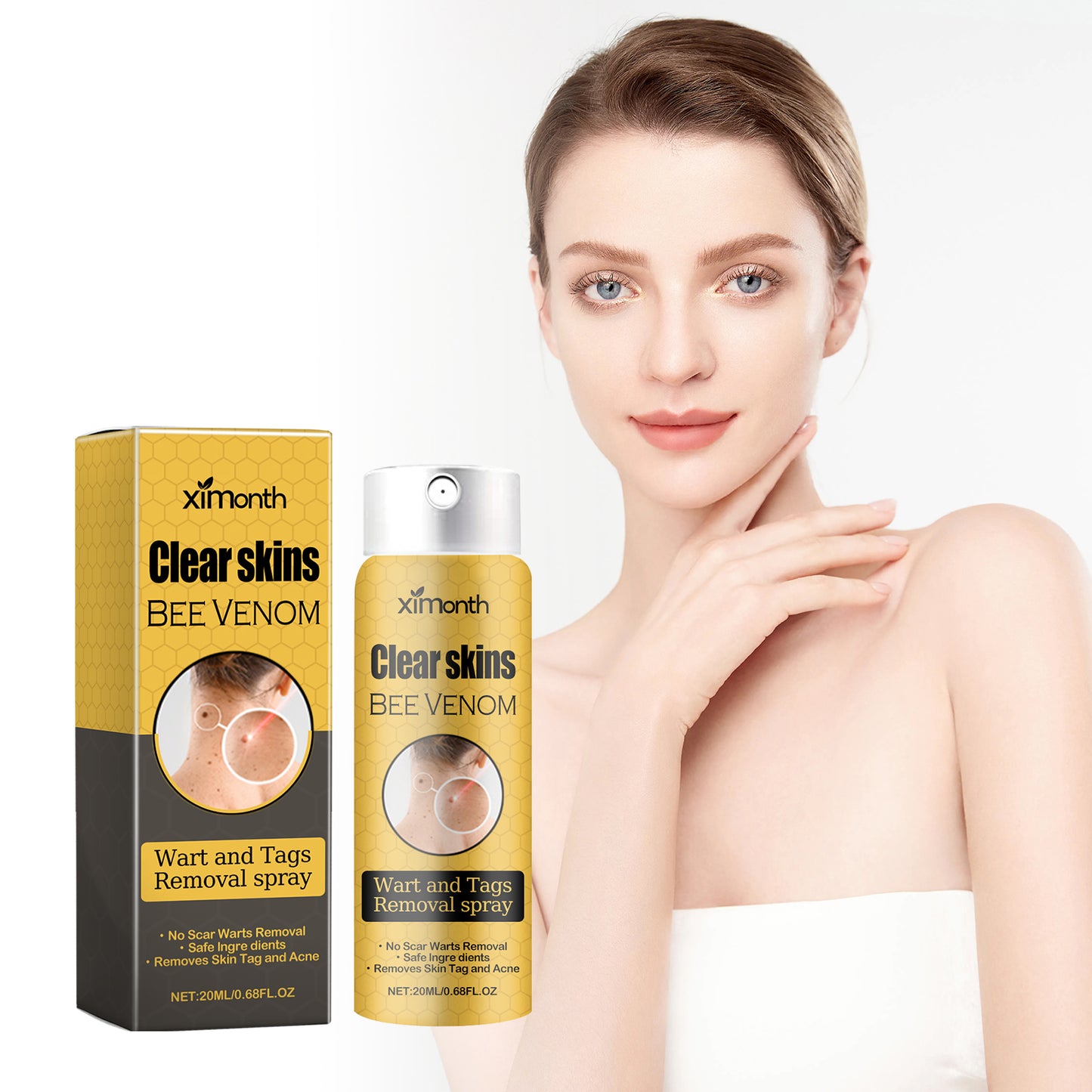 Wart And Tags Removal Spray, Cleanse And Fade Body Moles Smooth Skin Repair Spray