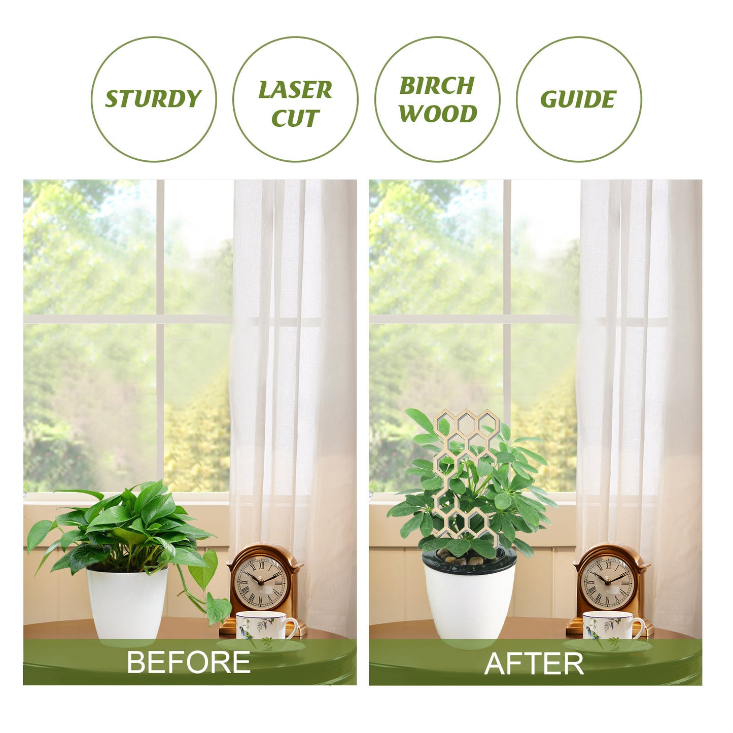 Garden Plant Trellis Home Wooden Pot Climbing Pergola Balcony Decoration Support Flower Arrangement Supports