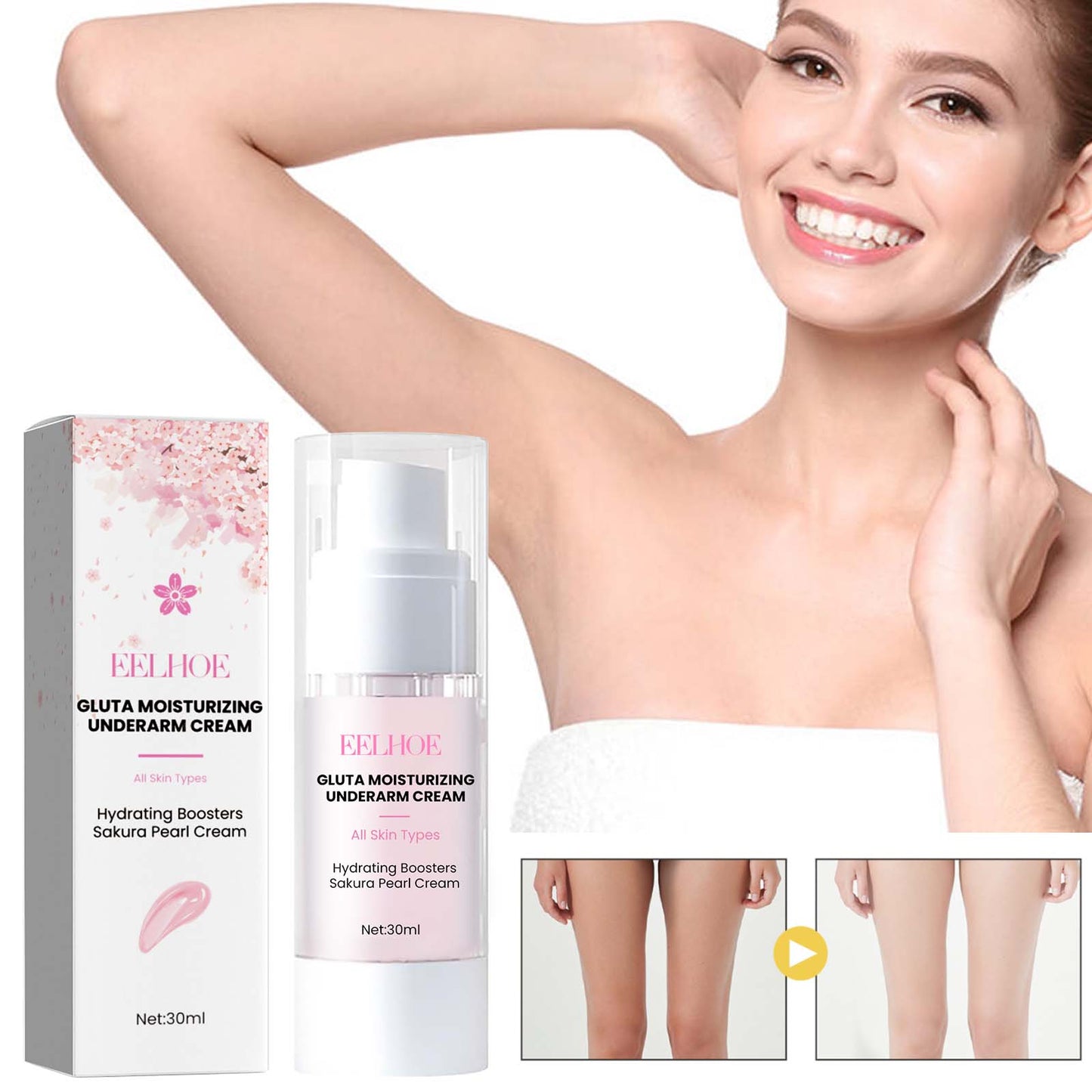 Underarm Whitening Essence Cream, Repair Acanthoderma Nigricans Tender And Smooth Skin Moisturizing Whitening Cream