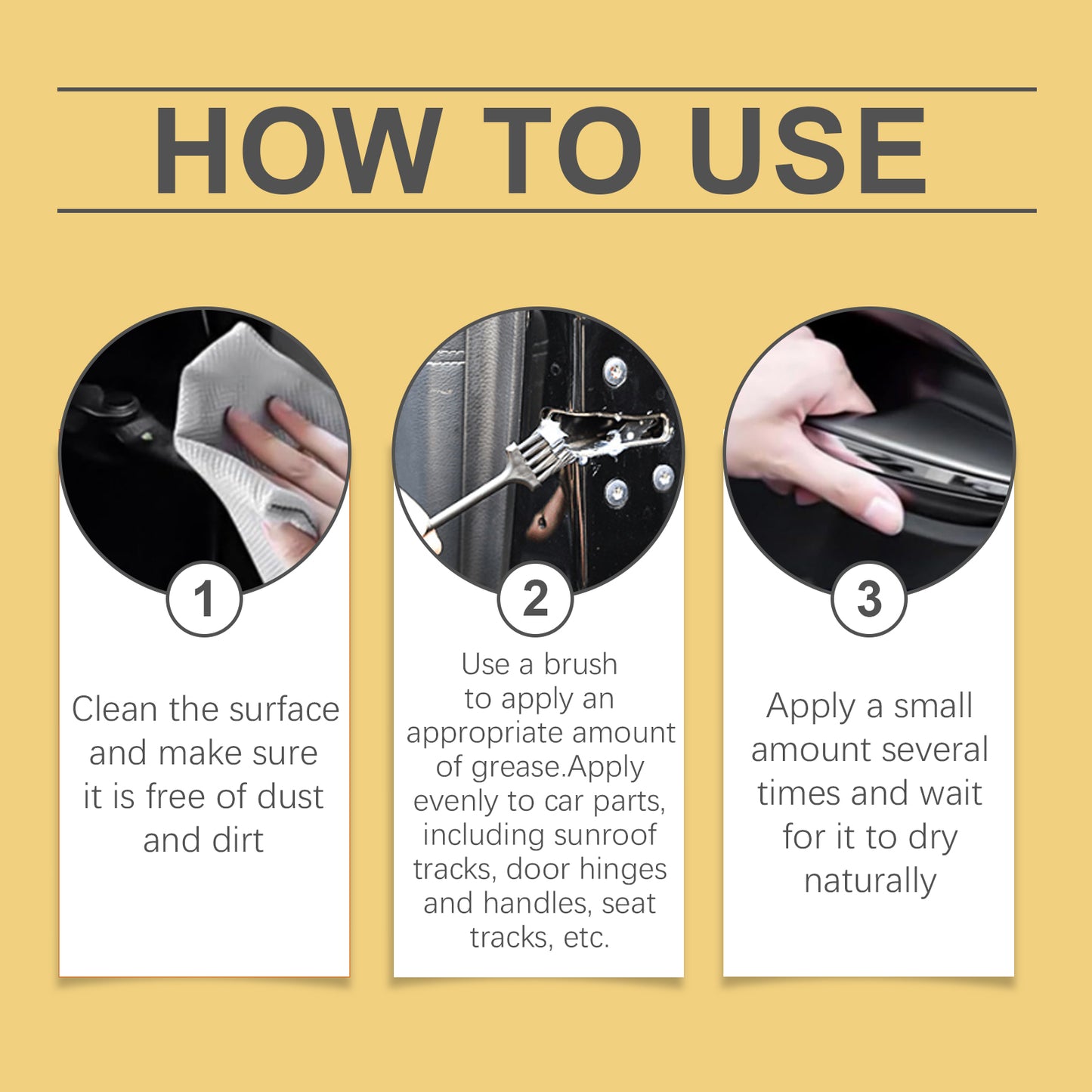 Automotive Care Grease, Automotive Parts Maintenance Multi-Function Lubrication Axle Clean Grease