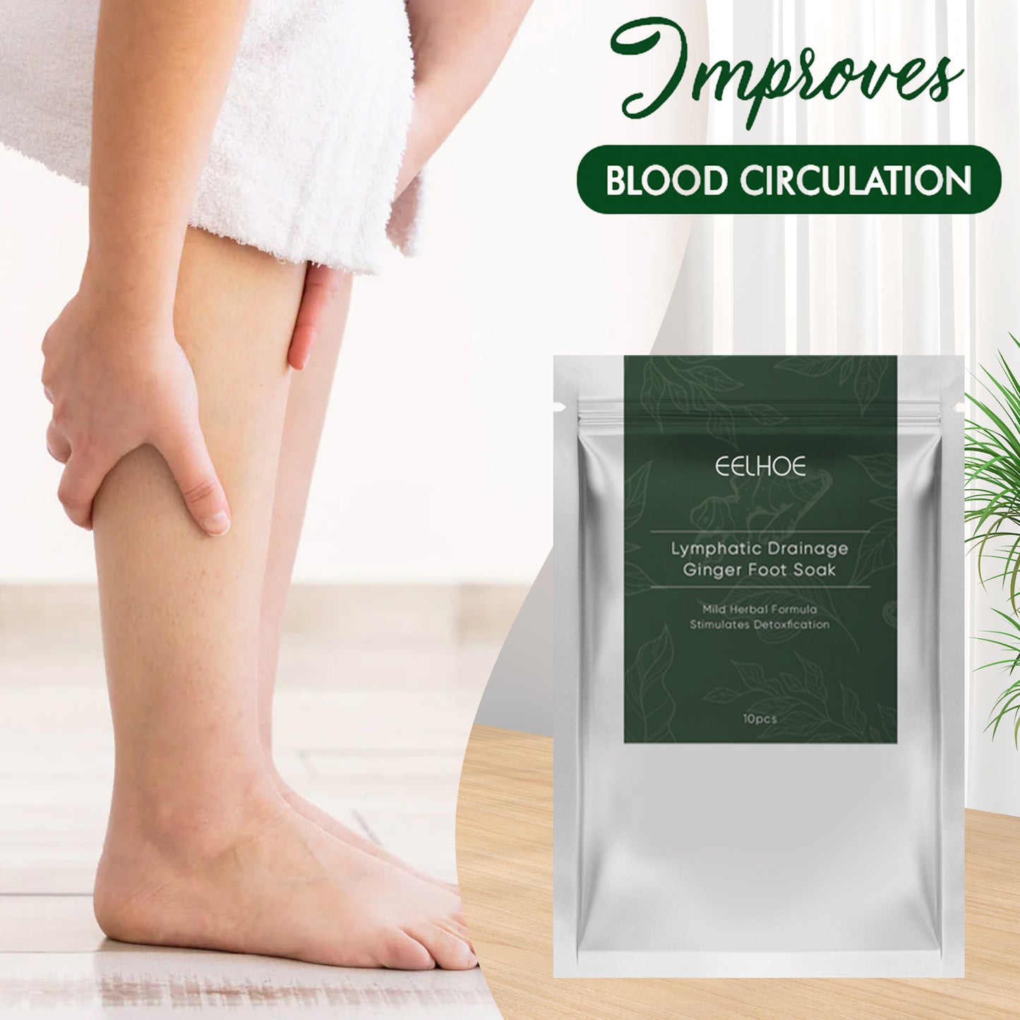 Ginger Foot Bath Pack Lymphatic Relief Muscle Soreness Slimming Foam Foot Pack To Remove Wet Cold Storm Sweat Body