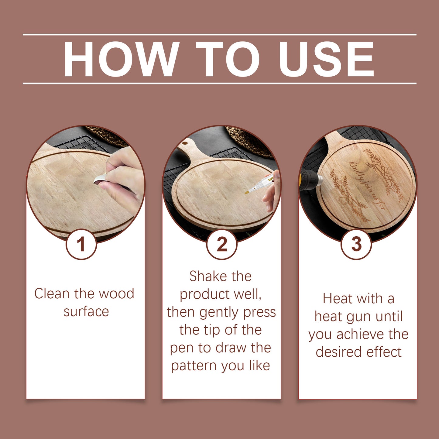 Woodworking Drawing Pen, Woodworking Burning Pen Wood Pyrography Pen Drawing Scorch Pen Wood Mark Number