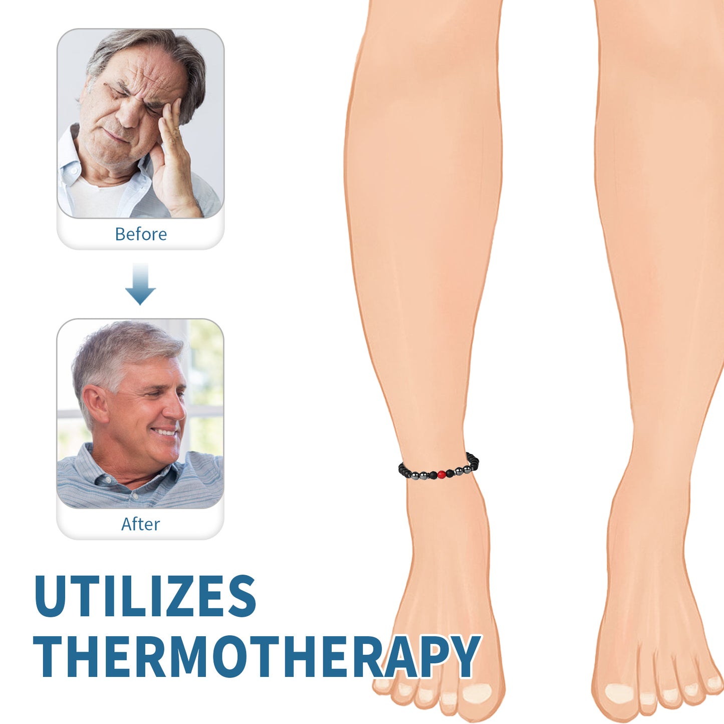 Nursing Foot Chain, Soothing Dizziness Body Discomfort Sugar Relief Health Care Anklet