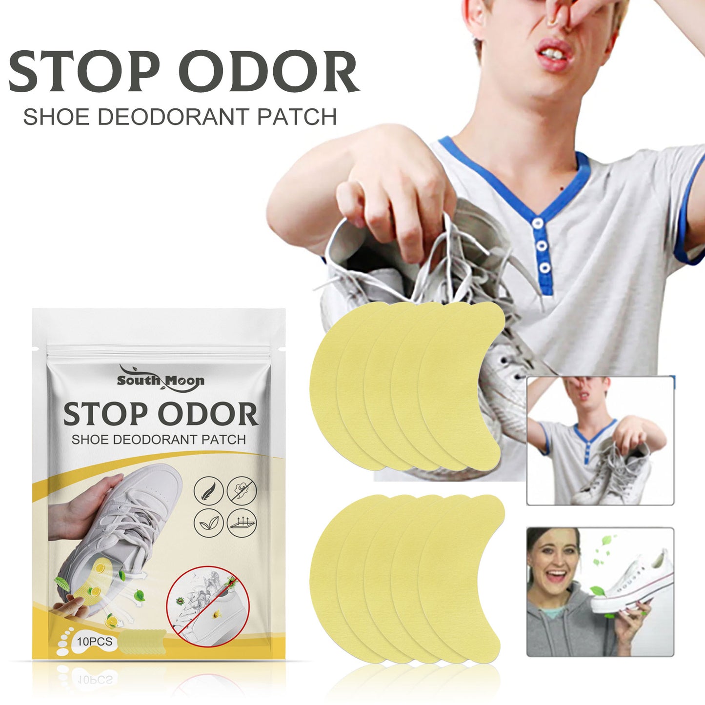 Stop Odor Shoe Deodorant Patch, Shoes Deodorant Fresh Clean Odor Absorbent Foot Sweat Insole