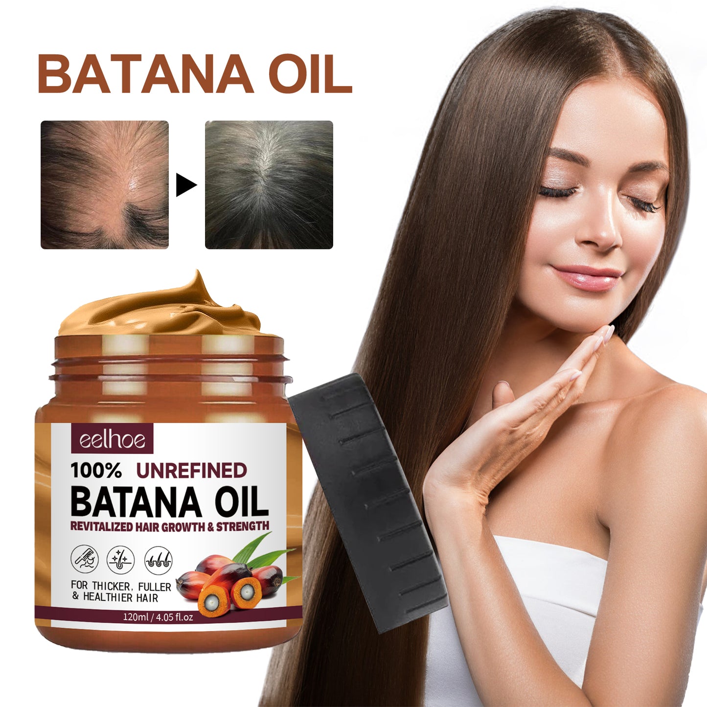 Batana Oil Conditioner Moisturizes, Hydrates, Improves Dry Hair, Softens And Fluffs Hair Care