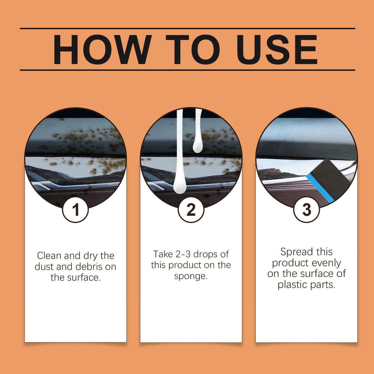 Automotive Plastic Retreader Interior Parts Stain Cleaning, Blackening And Brightening Care Plastic Retreader