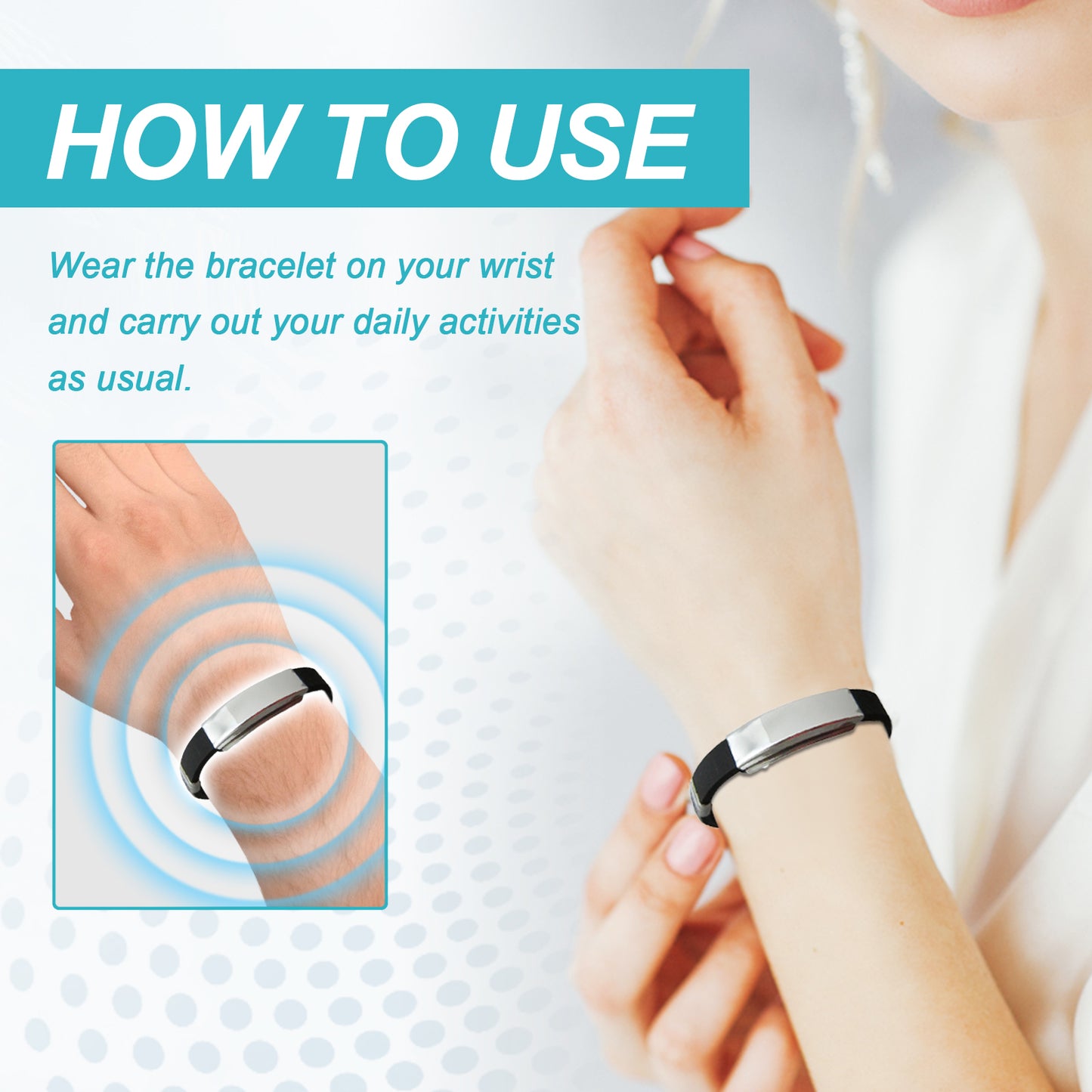 Ion Bracelet, Firming Abdominal Thigh Fat Relief Dizziness Body Discomfort Care Bracelet