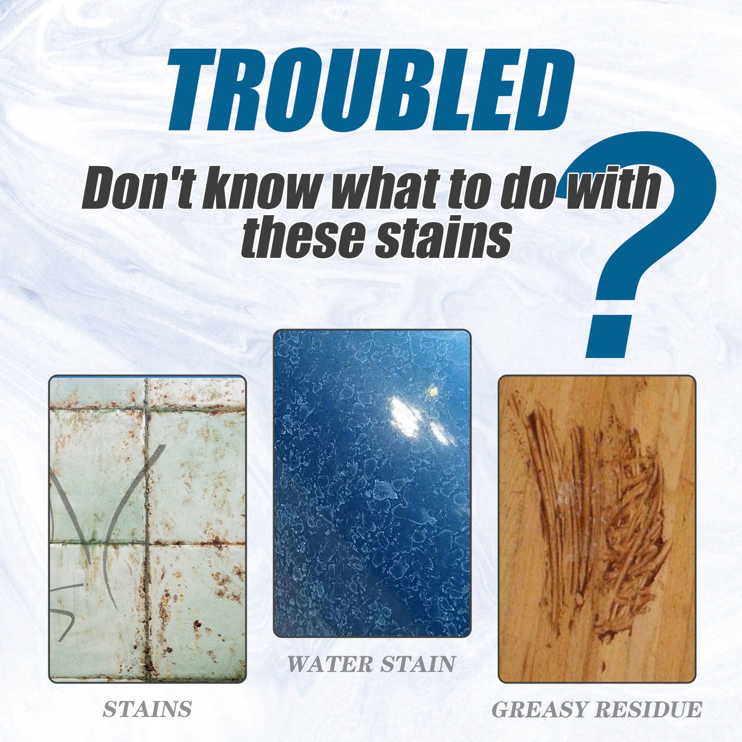 Stones Cleaning Powder, Kitchen Countertop Marble Tile Cleaning Oil Stain Removal Polishing Powder