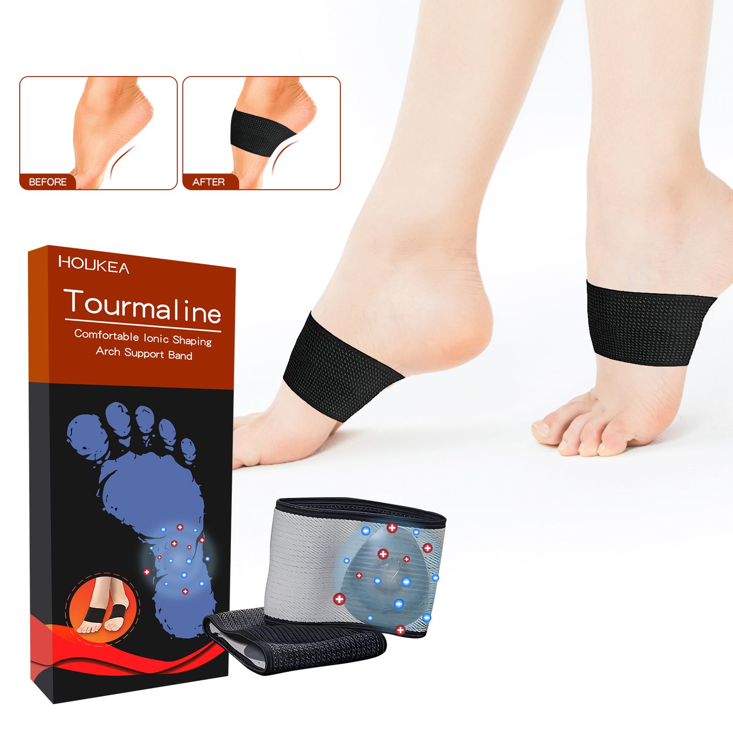 Shaped Foot Pad, Firming Abdominal Fat Slimming Body Shaping Arch Correction Heart Massage Care Pad