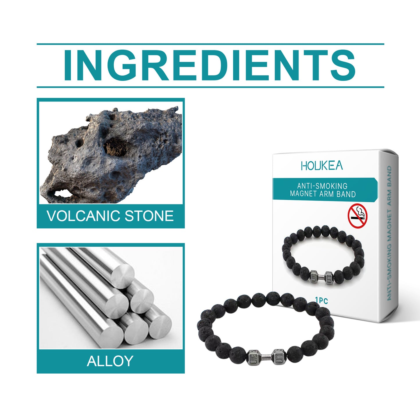 Volcanic Stone Bracelet Men's Bracelet Fashion Pieces Designed With Natural Ingredients Everyday Wear Bracelet
