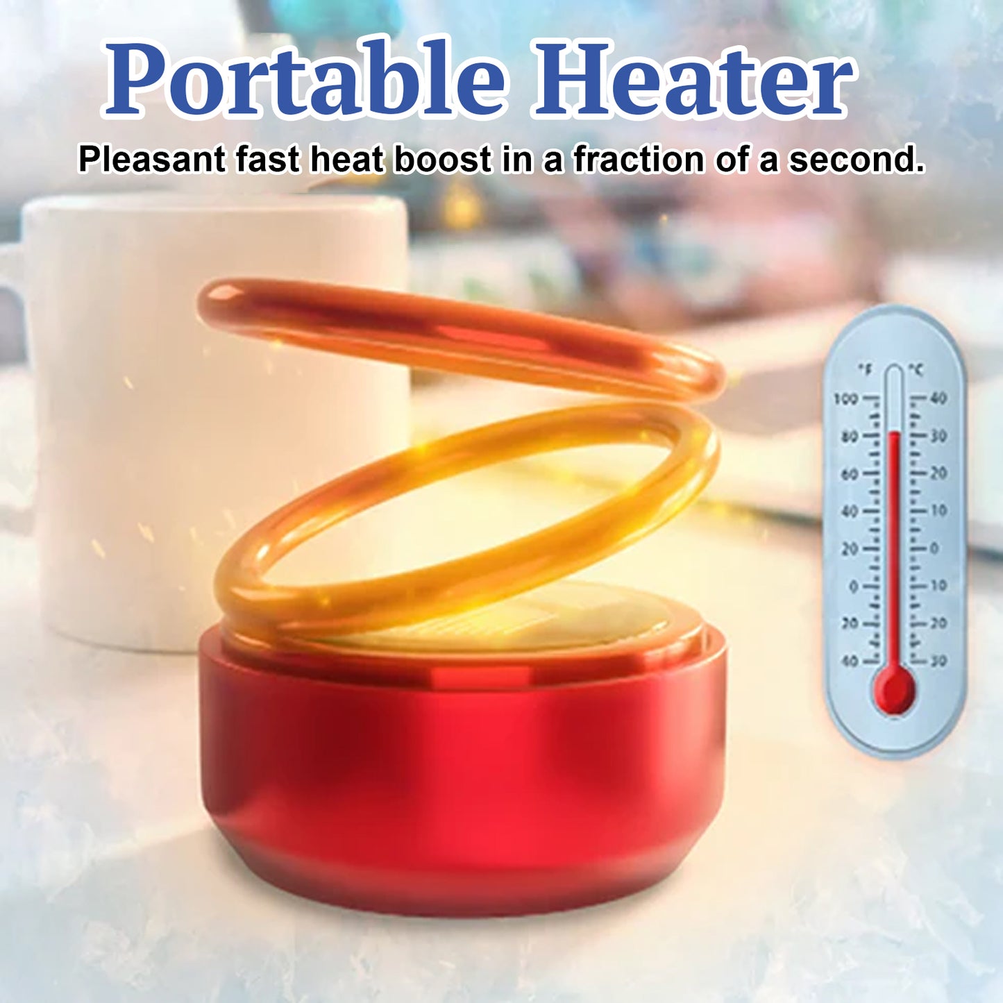 Portable Dynamic Molecular Heater, Car Window Snow, Ice And Fog Removal Convenient Heater