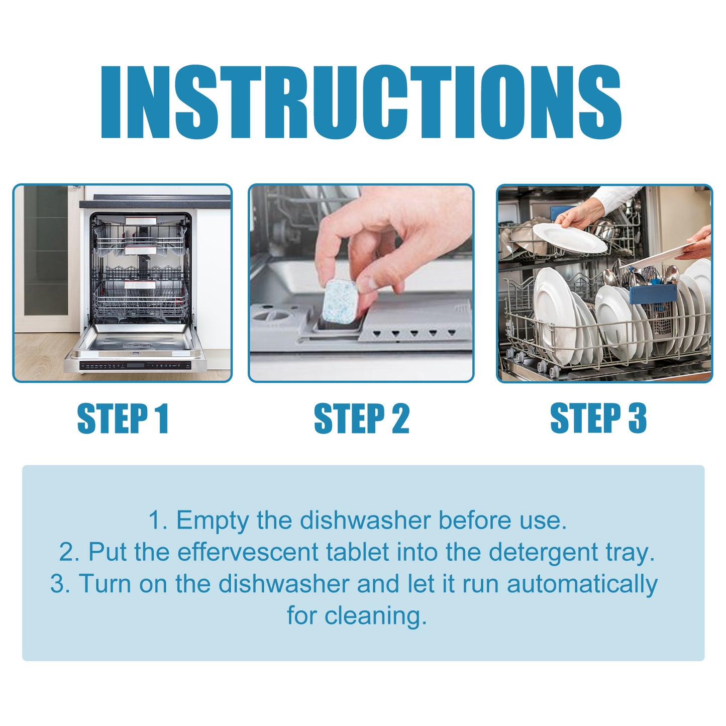 Dishwasher Dirt Remover Sheet, Clean Heavy Oil And Water Stains Odor Kitchen And Bath Home Dishwasher Cleaning Sheet