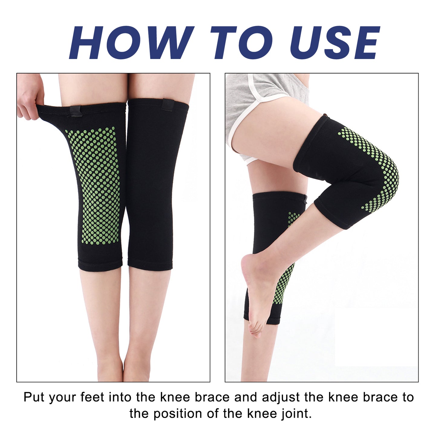 HouKea Wormwood Knee Pads, Massage To Promote Outdoor Sports Knee Joint Warm Breathable Knee Brace