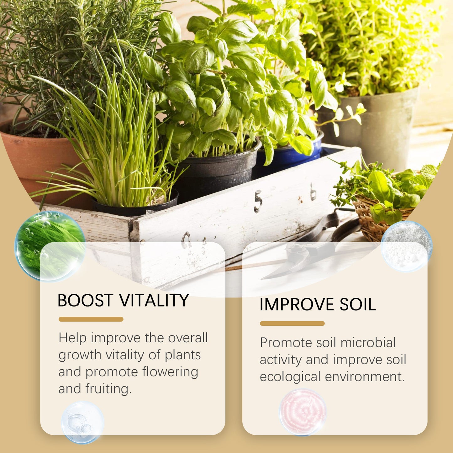 Moonspry Plant Root Powder, Garden Flower Plant Root Supplement Nutrition To Improve Soil Plant Nutrition Powder