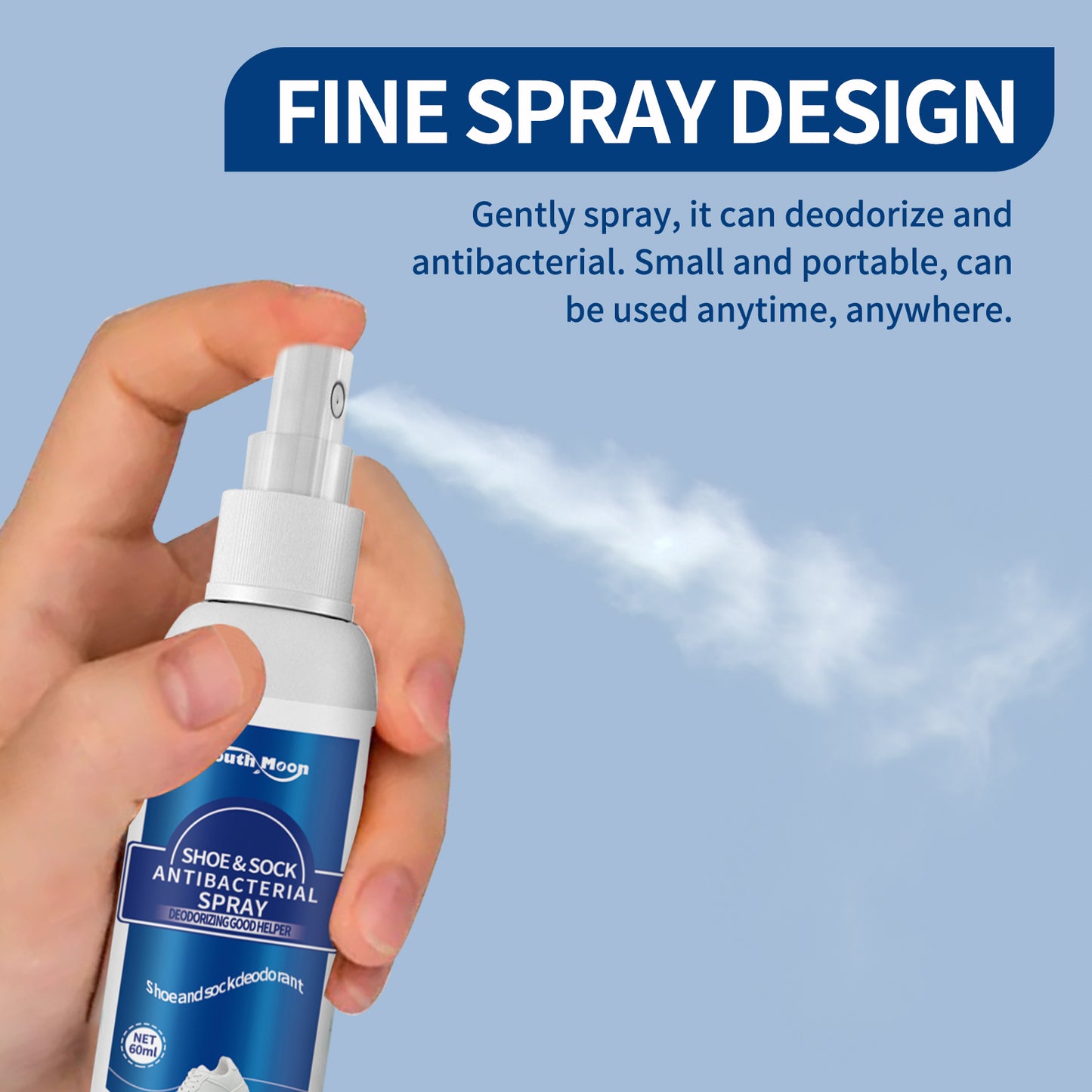 Shoe & Sock Antibacterial Spray, Shoes And Socks Clean Sweaty Feet To Odor Dry Shoe Cabinet Freshener