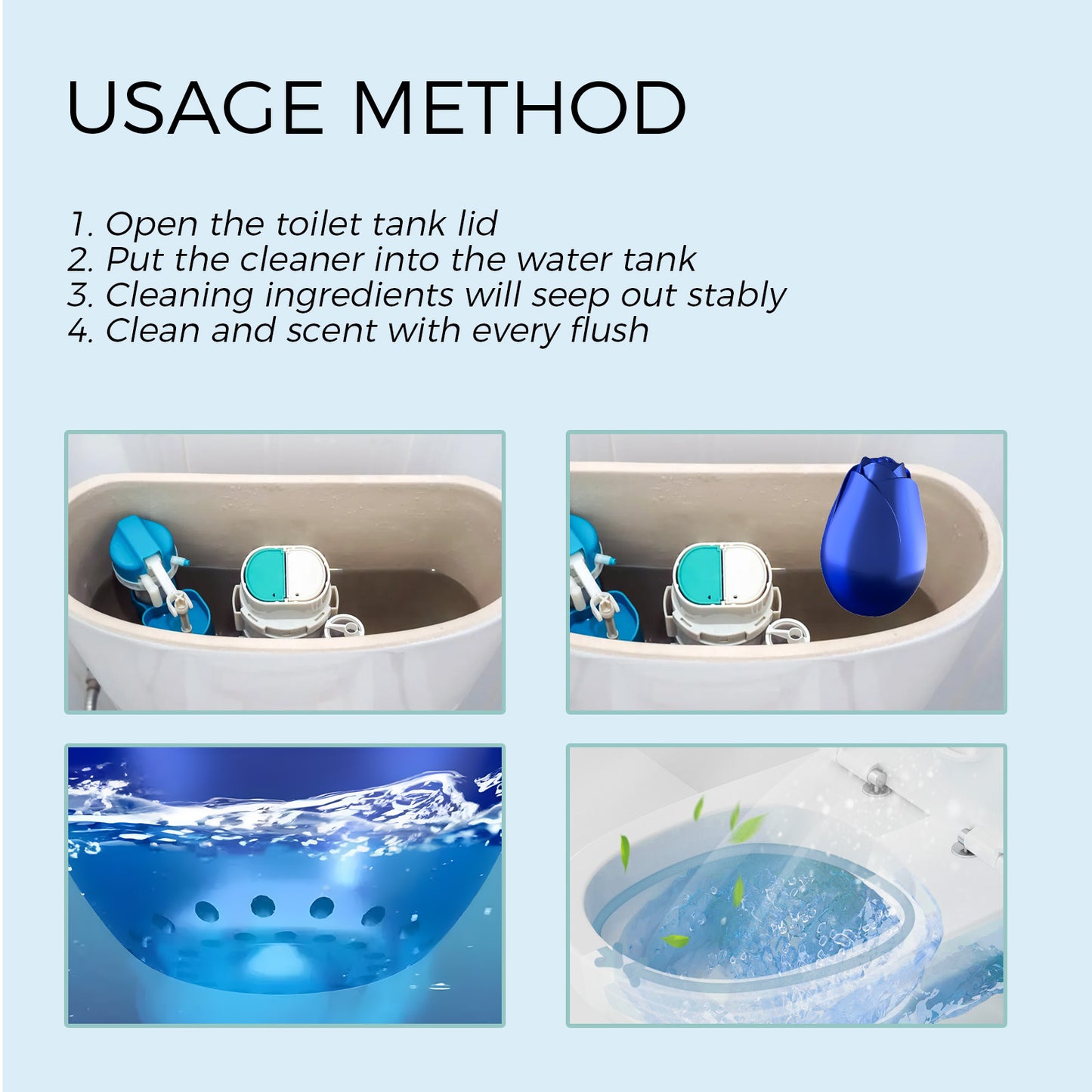 Toilet Cleaner, Household Bathroom Toilet Decontamination Descaling Fragrant Clean Toilet Deodorant Agent