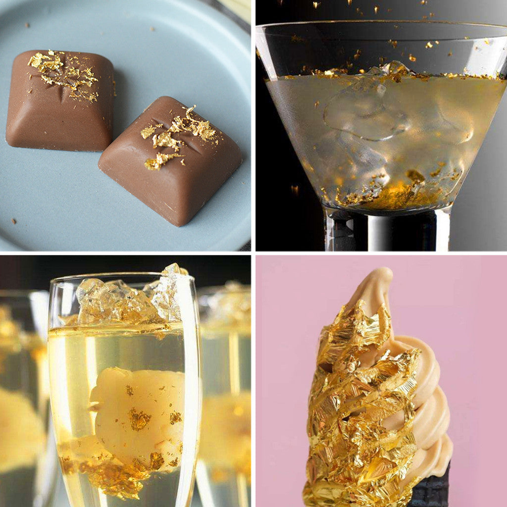 Gold Foil Pastry Decorations, Pastry Decoration Mask Treatment With Decorative Supplies