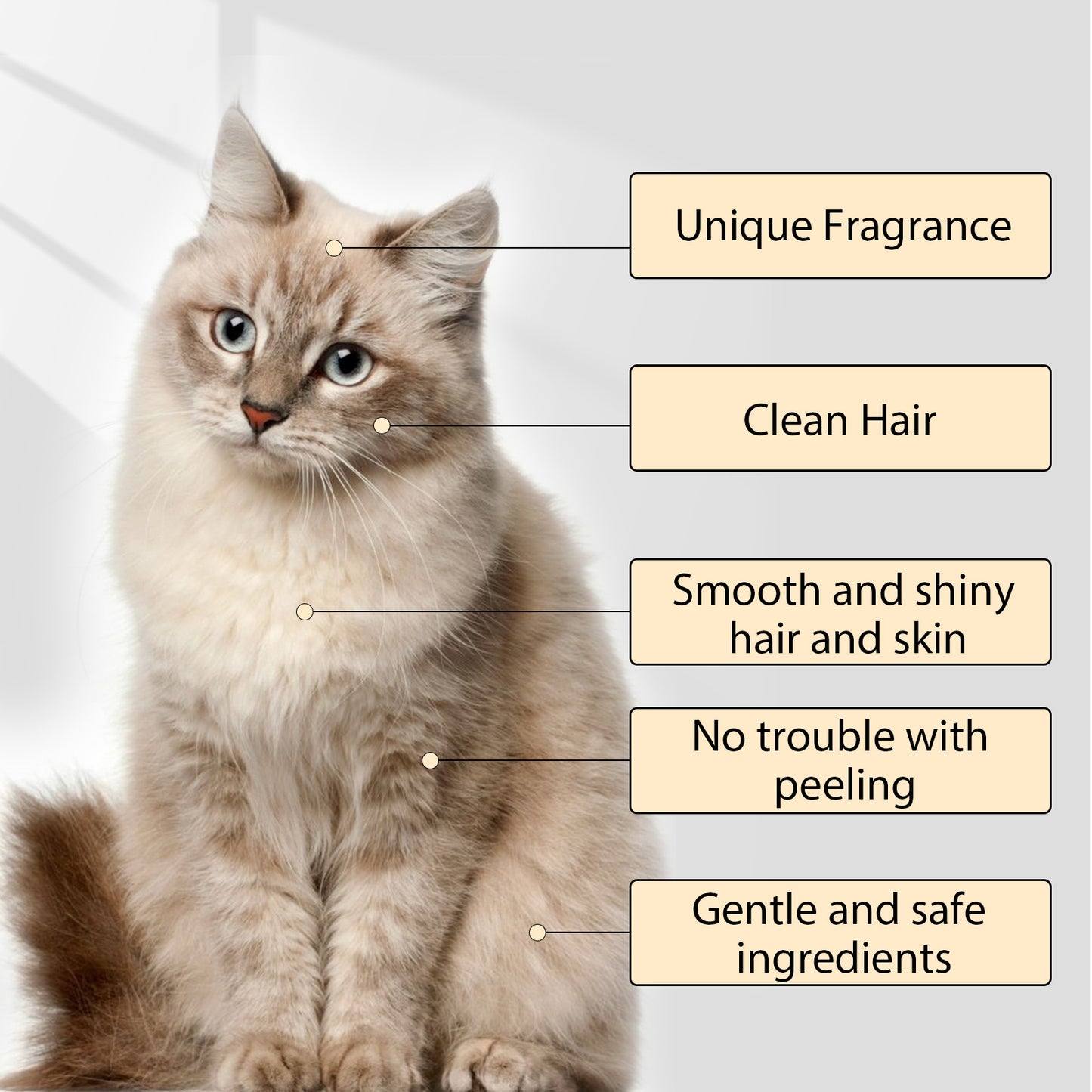 Pet Shampoo, Gentle Cleansing Of Pet Cat And Dog Hair With Smooth Unknotted Shampoo