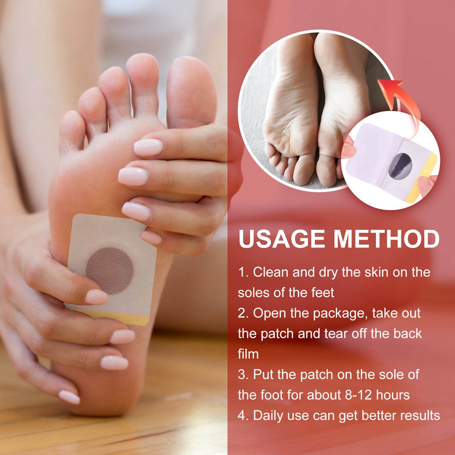 Herbal Boost Patch For Teenagers And Children Height Long Foot Care Boost Patch