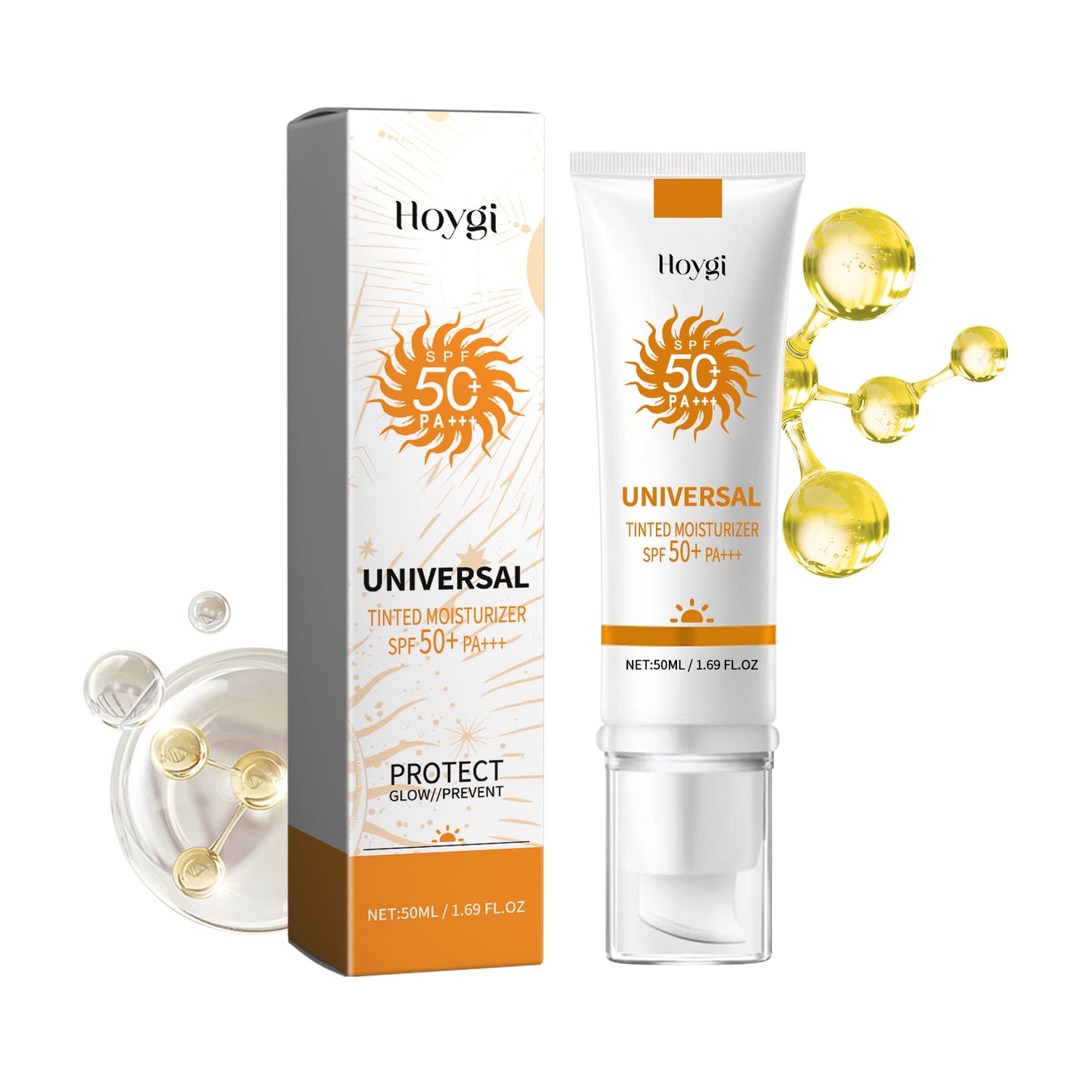 Tinted Moisturizer, Outdoor UV Protection Brightening Skin Hydrating Protective Cream