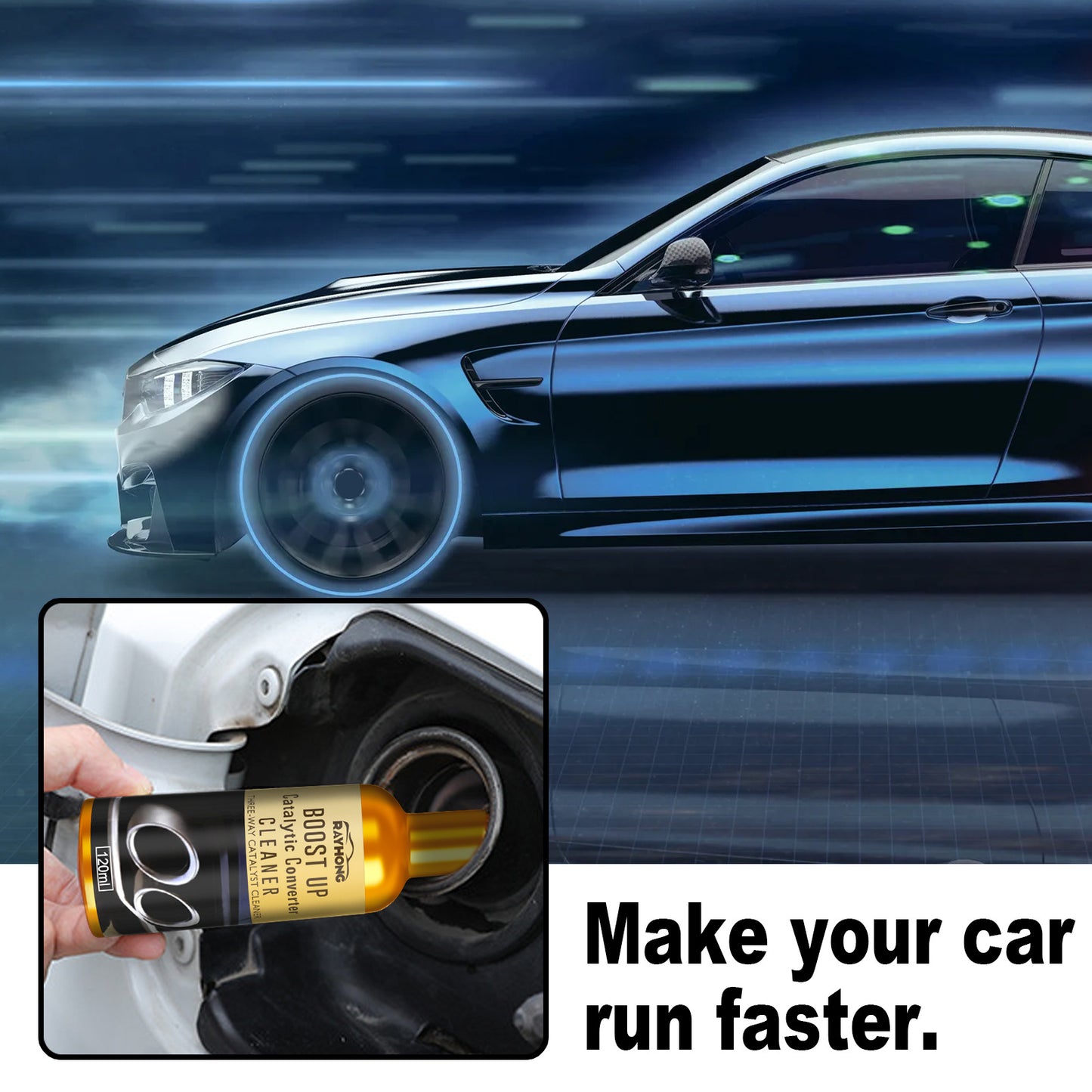 Ternary Catalytic Cleaner, Car Cleaning Agent Free Exhaust Catalytic Removal Of Carbon Deposits Inside The Engine