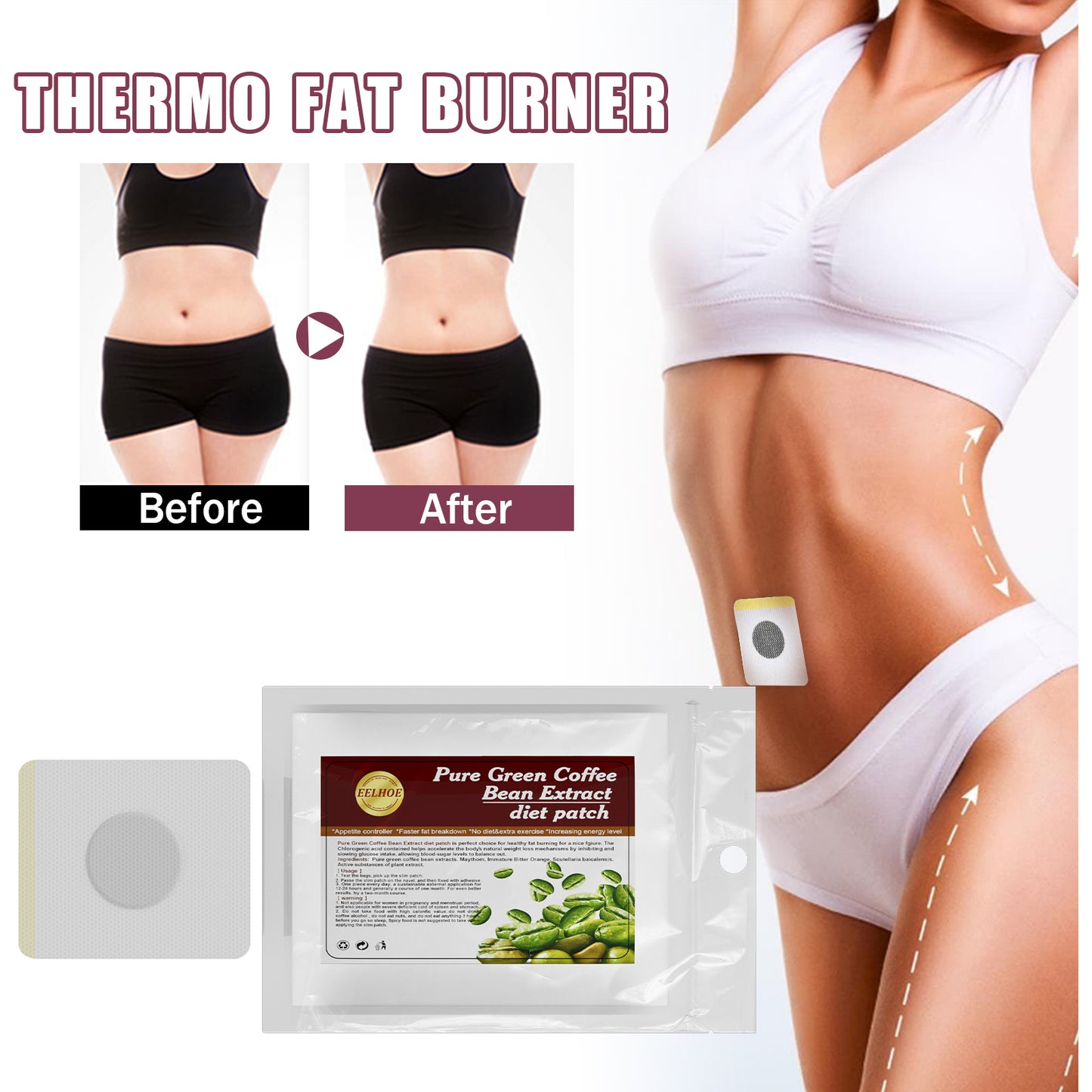 Belly Button Stick Body Skin Massage Firming Skin Thigh Muscle Belly Button Stick
