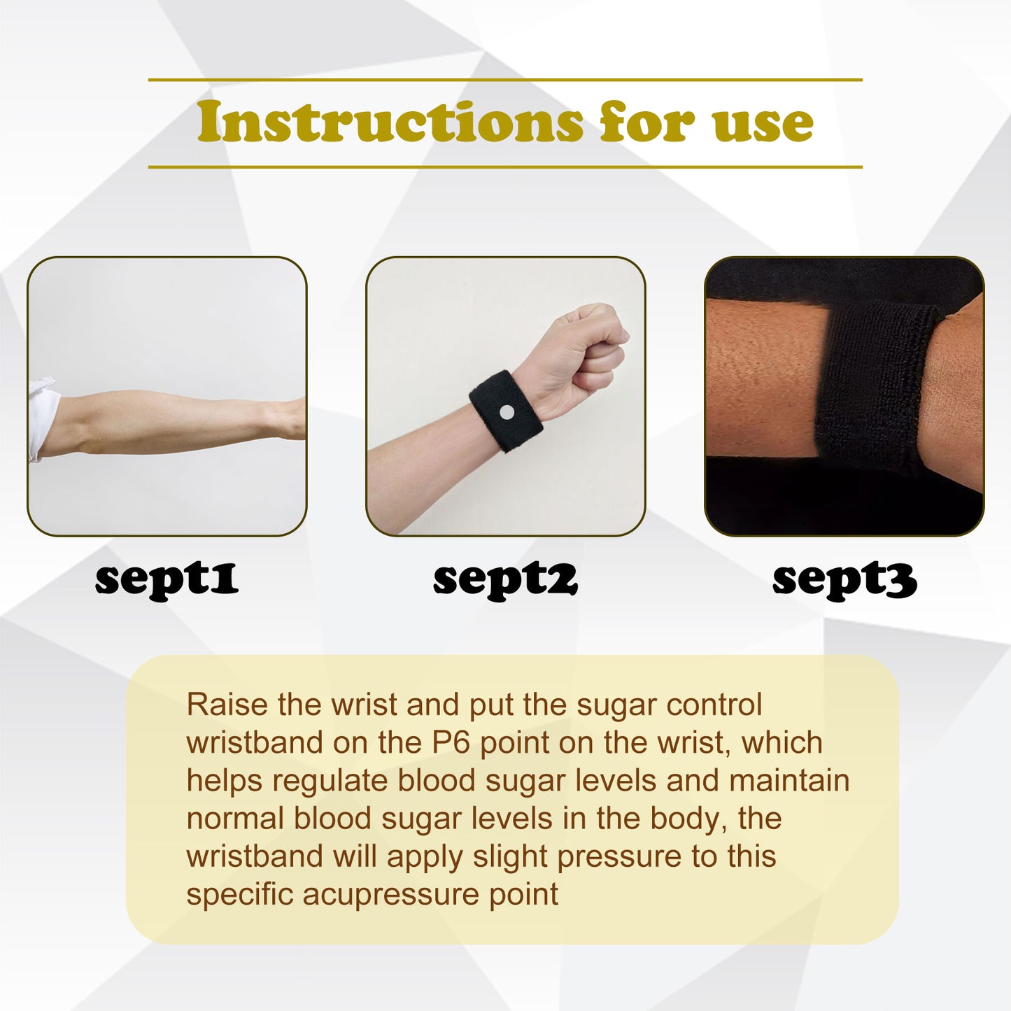 Sugar Control Wristband, Wrist Tendon Sheath Joint Protection Breathable Body Care Hand Protector Bracelet