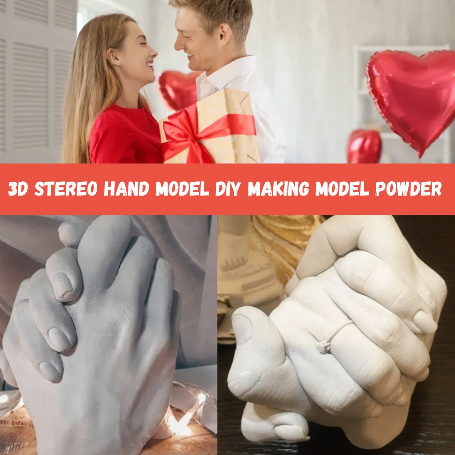 Hand Casting Kit, Three-Dimensional Hand Model Plaster Clone Model Homemade Commemorative Gift Crafts