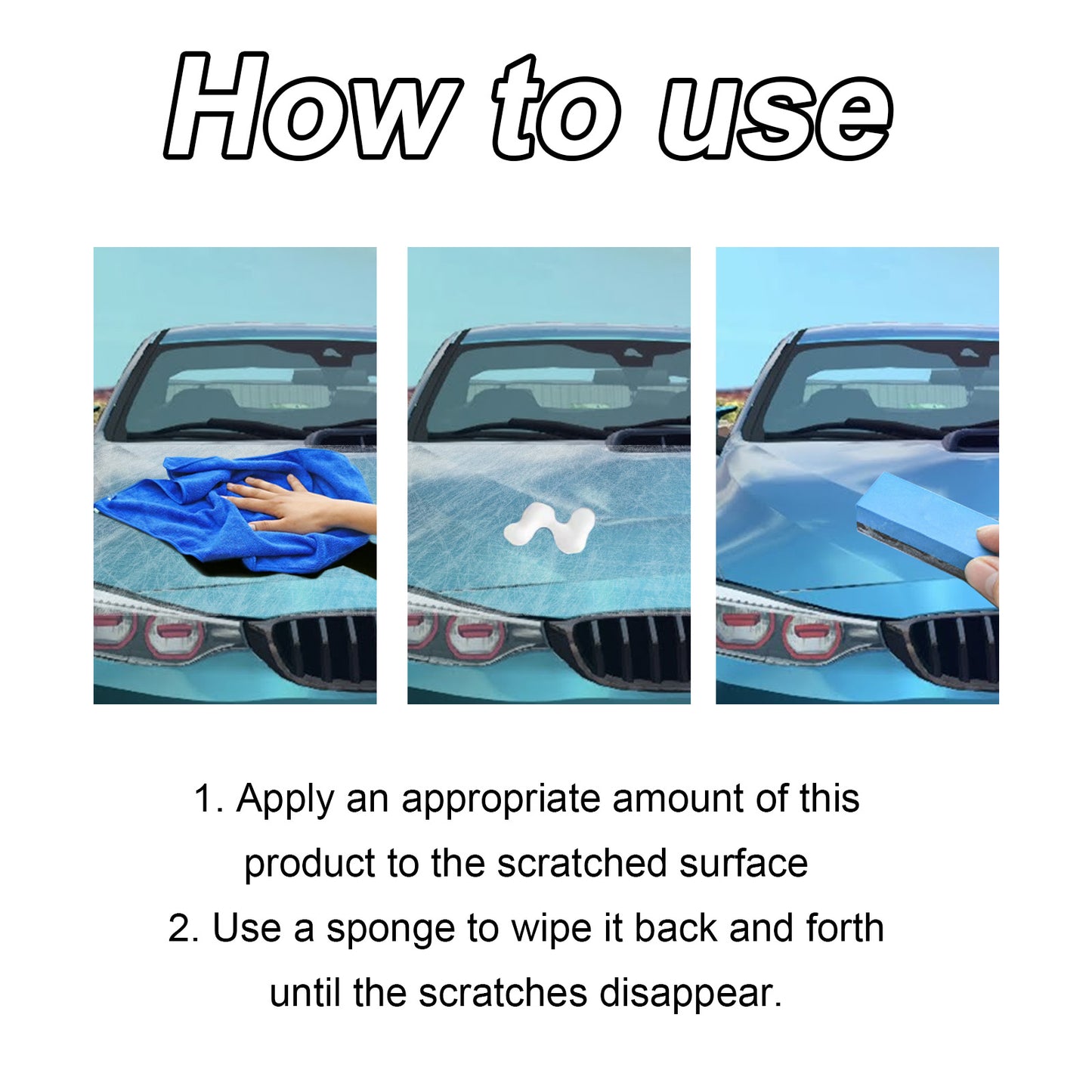 Car Scratch Repair Wax, Automotive Paint Scratch Repair Abrasive Polishing Coating Finish Maintenance