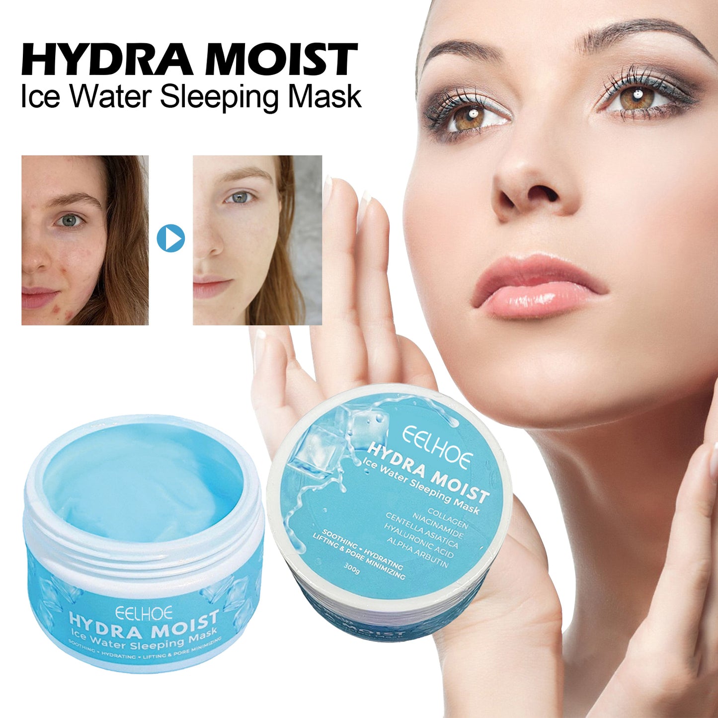 Hydrating And Moisturizing Sleep Mask, Moisturizes Skin To Repair Face Dry Dark Spots Mask