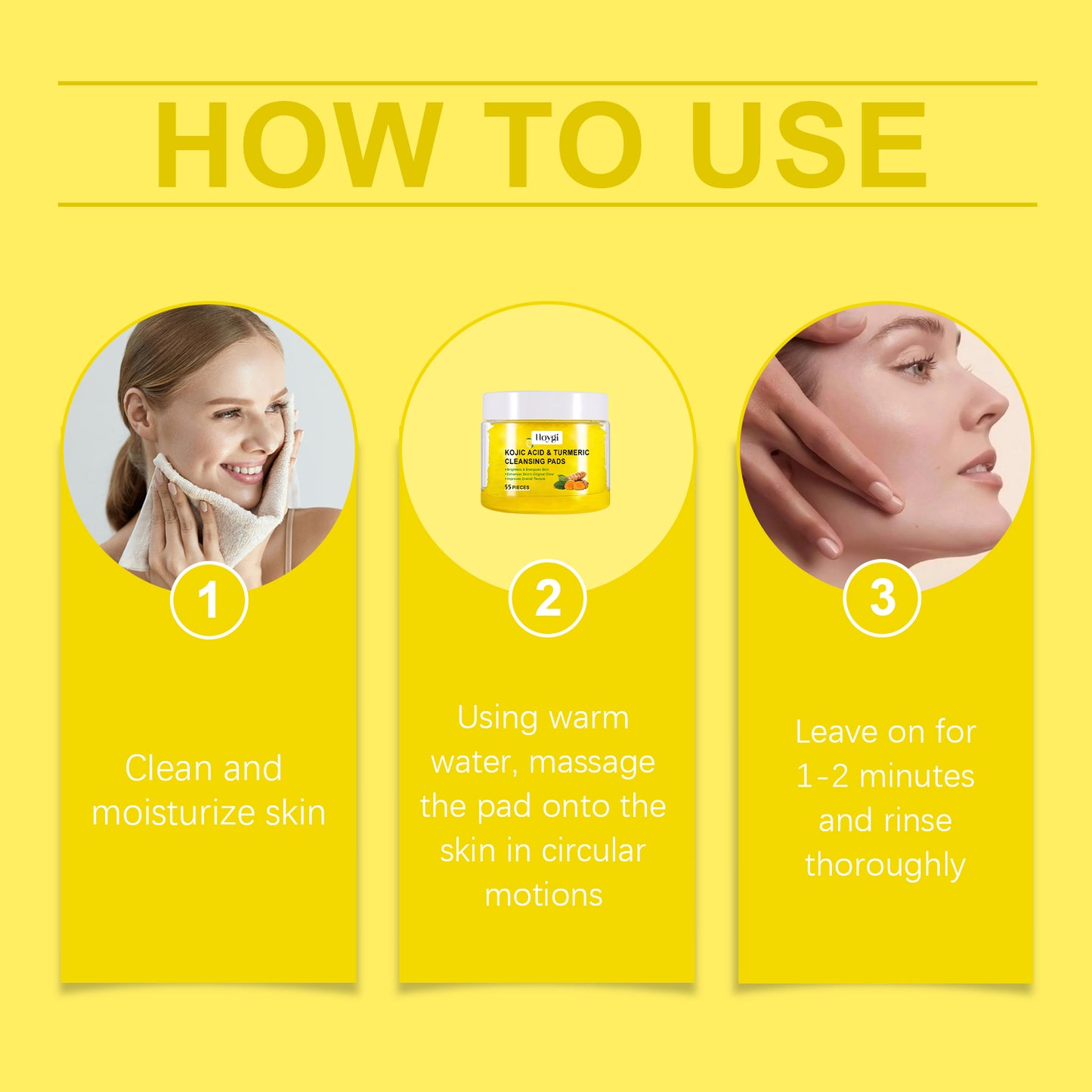 Turmeric Cleansing And Exfoliating Pad Gently Cleanses And Brightens Skin Care Moisturizing Facial Skin Cleansing Pad