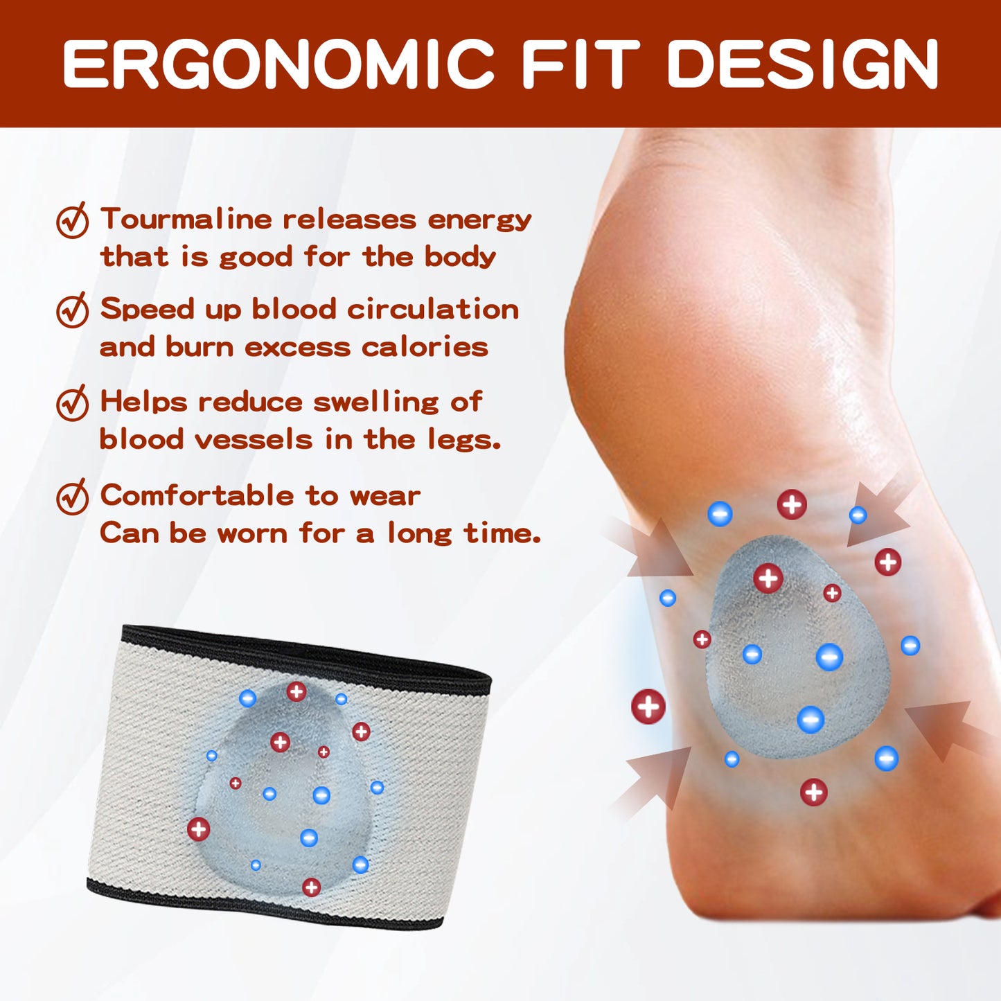 Shaped Foot Pad, Firming Abdominal Fat Slimming Body Shaping Arch Correction Heart Massage Care Pad