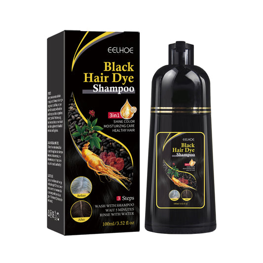 Black Hair Shampoo, Multiflorum Essence Moisturizing Nourishing Cleansing Repairing Black And Smooth Hair Shampoo
