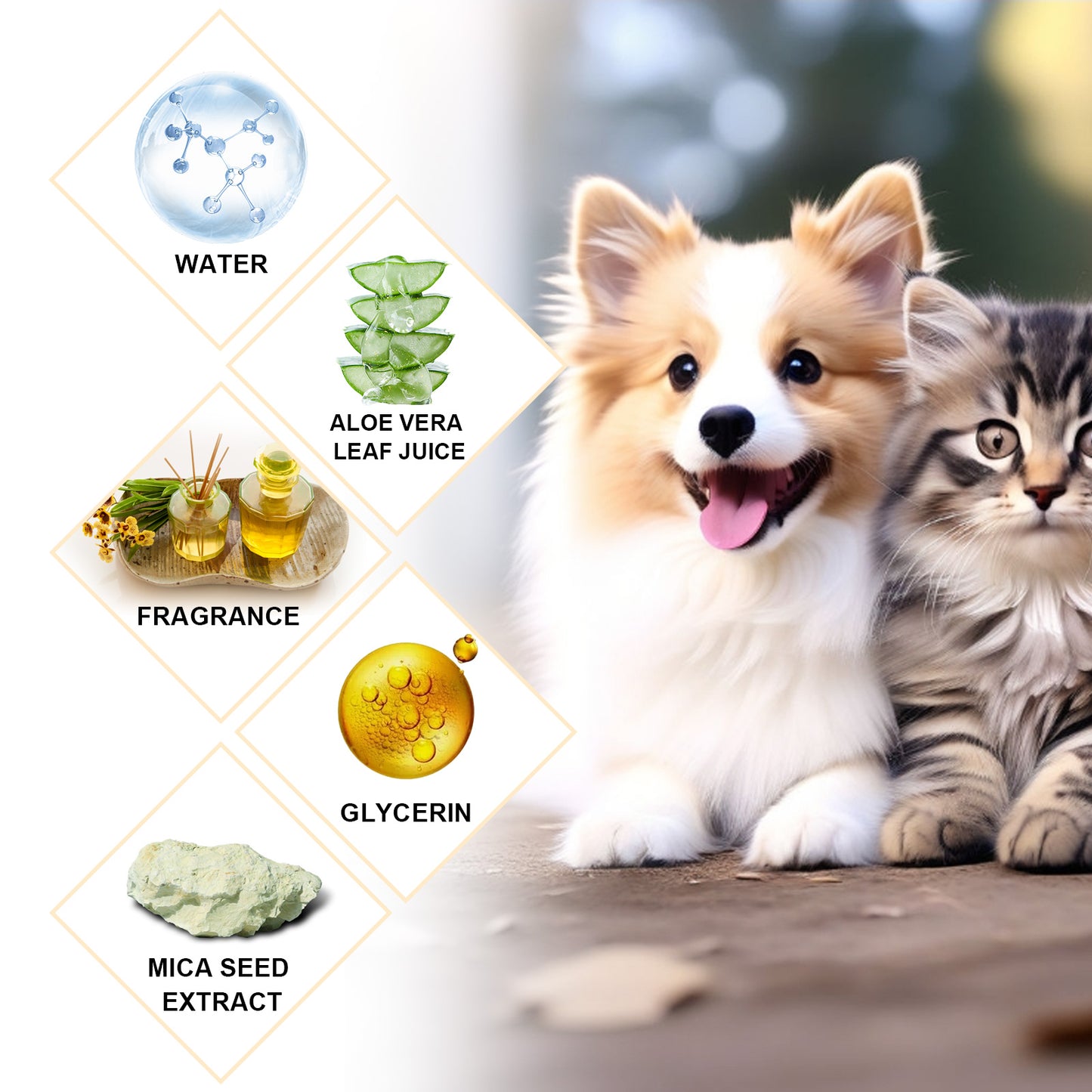 Pet Shampoo, Gentle Cleansing Of Pet Cat And Dog Hair With Smooth Unknotted Shampoo