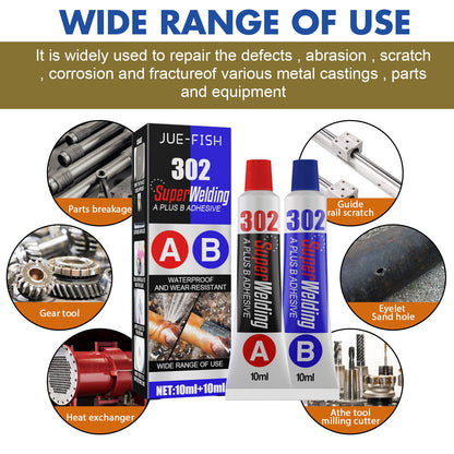 AB Casting Glue, Fast Drying Metal Tank Repair High Temperature Casting Glue