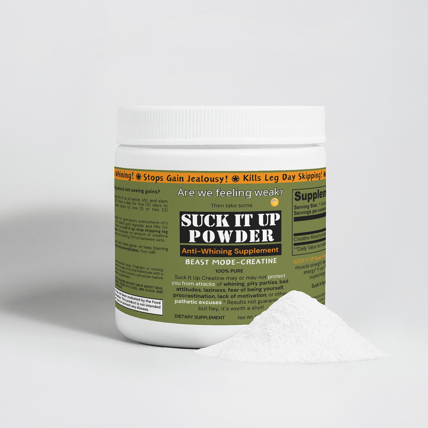 Suck It Up Beast Mode Creatine – No Excuses, All Gains