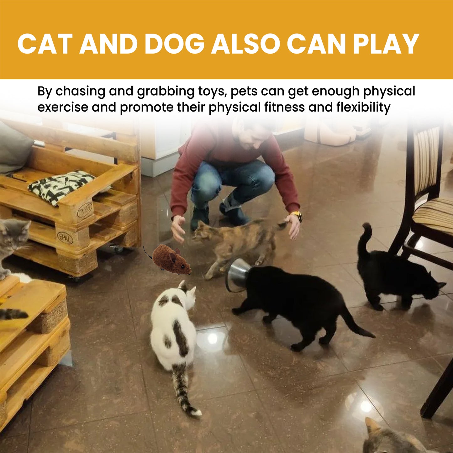 Interactive Smart Mouse Toy, Cats And Dogs Like A Mouse Sound Relief Plush Toy