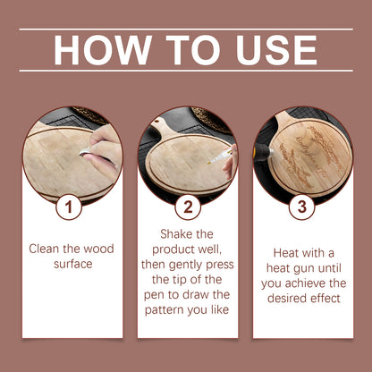 Woodworking Drawing Pen, Woodworking Burning Pen Wood Pyrography Pen Drawing Scorch Pen Wood Mark Number