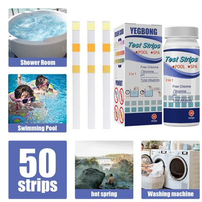 Test Strips, Swimming Pool Speed Residual Chloric Acid Base Number Total Alkalinity Total Hardness Water Quality Test Paper