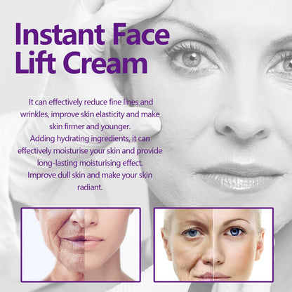 Instant Face Lift Cream, Reduce Fine Lines On The Face With Gentle Moisturizing Cream For Wrinkled Skin