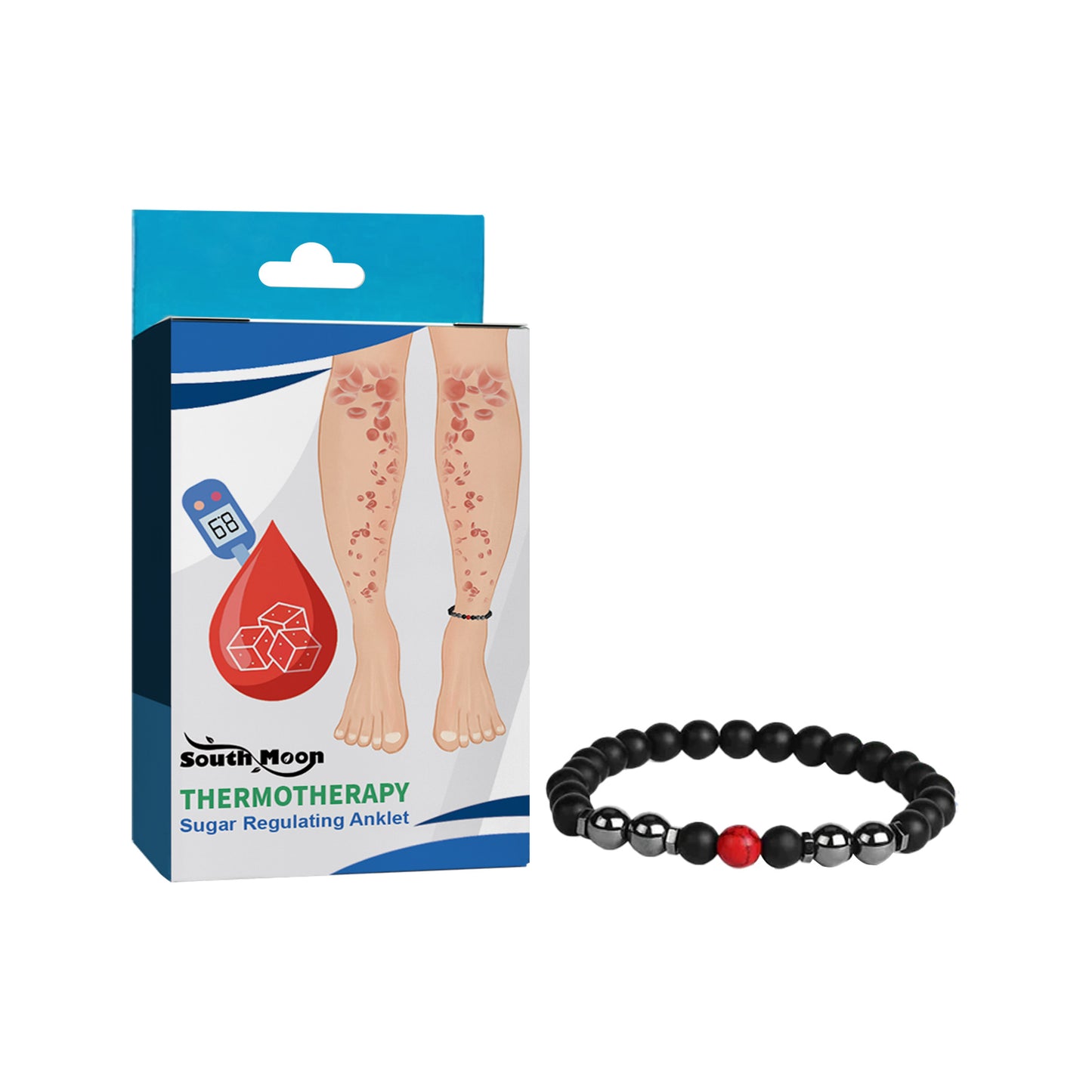 Nursing Foot Chain, Soothing Dizziness Body Discomfort Sugar Relief Health Care Anklet