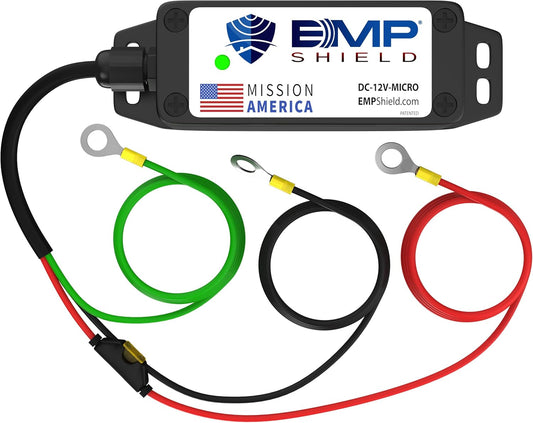 EMP Shield – Micro Vehicle EMP Protection 12 Volt DC for Car and Truck (DC-12V-Micro) Lightning, Solar Flare, and Surge Protection