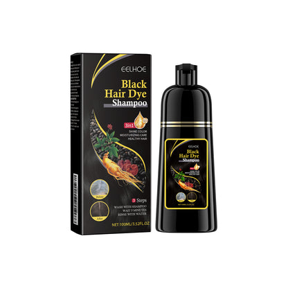 Black Hair Shampoo, Multiflorum Essence Moisturizing Nourishing Cleansing Repairing Black And Smooth Hair Shampoo