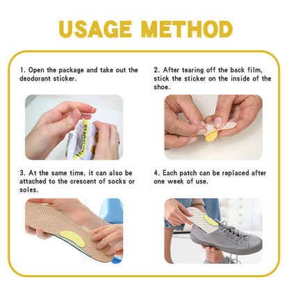 Stop Odor Shoe Deodorant Patch, Shoes Deodorant Fresh Clean Odor Absorbent Foot Sweat Insole