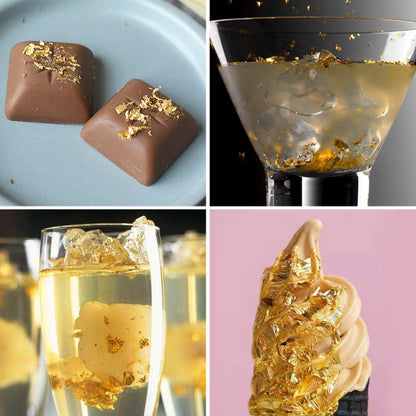 Gold Foil Pastry Decorations, Pastry Decoration Mask Treatment With Decorative Supplies