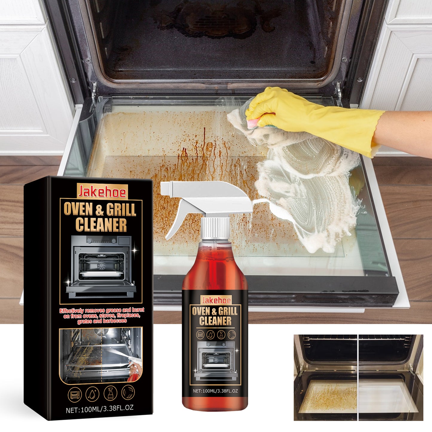 Oven & Grill Cleaner, Oven Grill Special Decontamination, Deodorization, Odor, Odor And Oil Remover