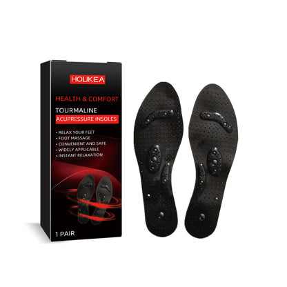 Tourmaline Acupressure Insoles, Foot Care Vein Repair Body Toning Body Care Foot Pads